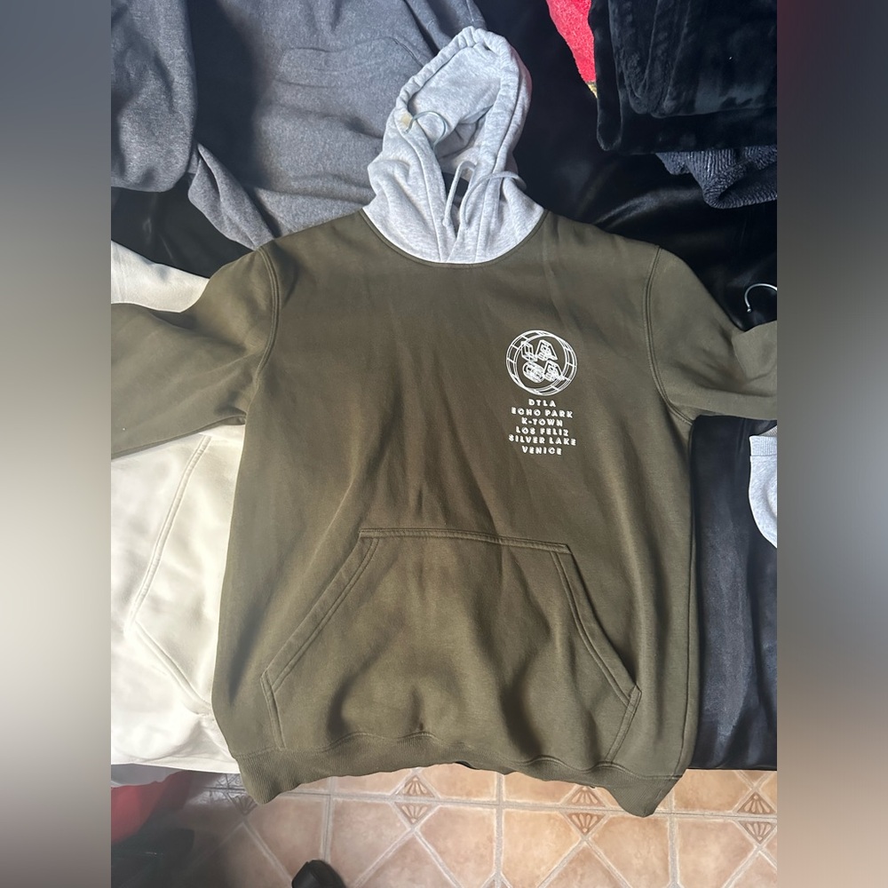 Green hoodie